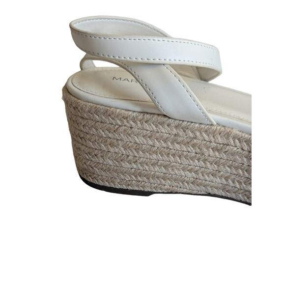 Mark Fisher White studded Joyce Espadrille platform sandals sz 9.5 M - Picture 10 of 12